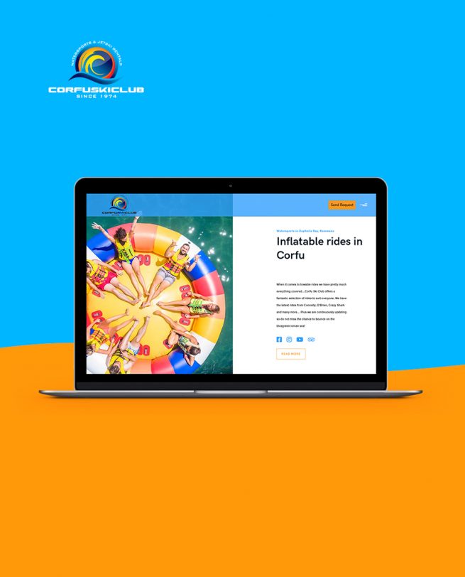 Κατασκευή Ιστοσελίδας θαλάσσιων Σπορ corfu ski club filox projects home