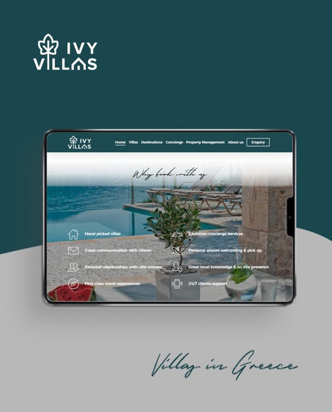 ivy villas filox projects Κατασκευή Ιστοσελίδας Ενοικιάσεων Βιλών